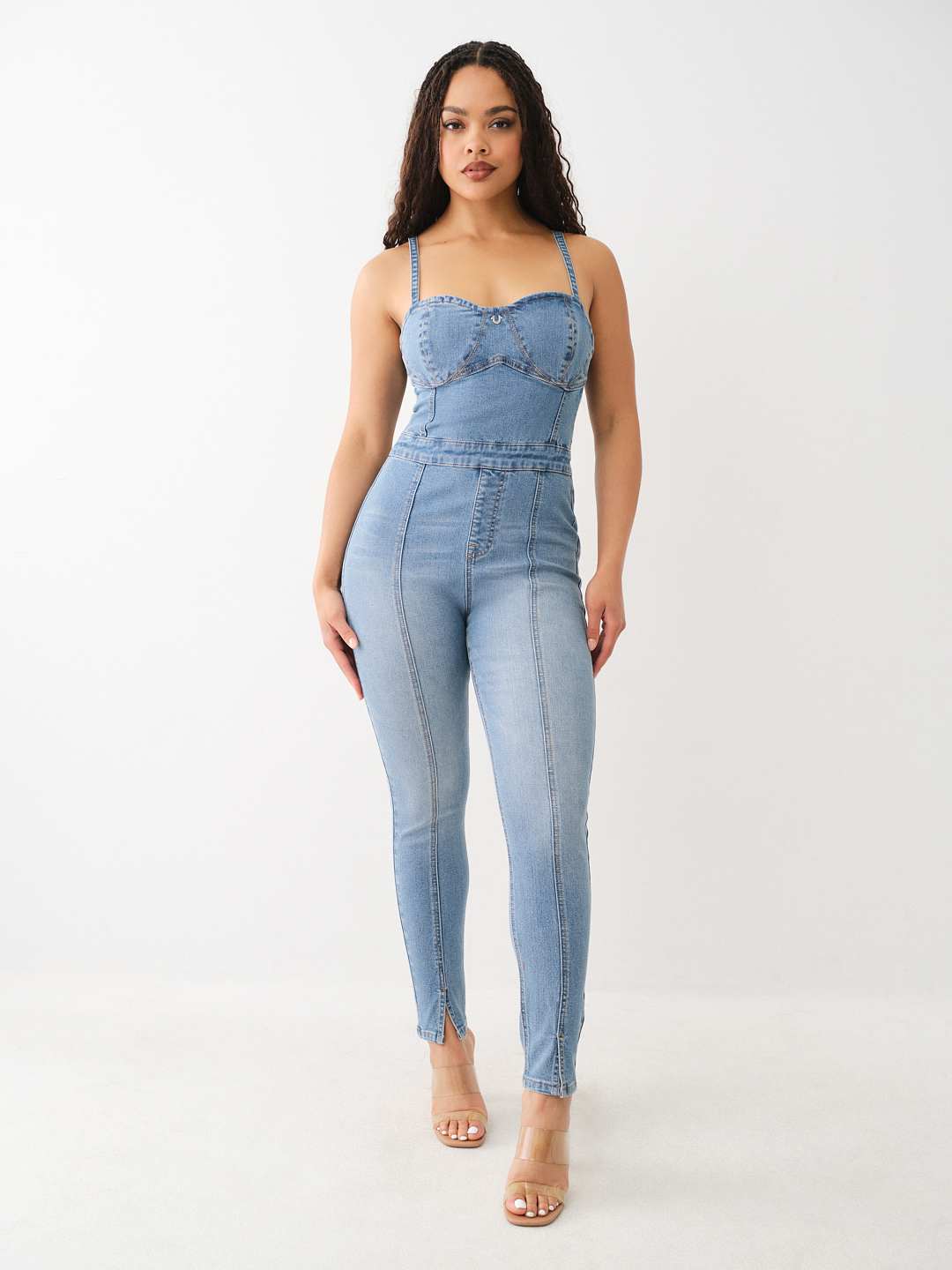 Sexy Denim Fitted Jumpsuit