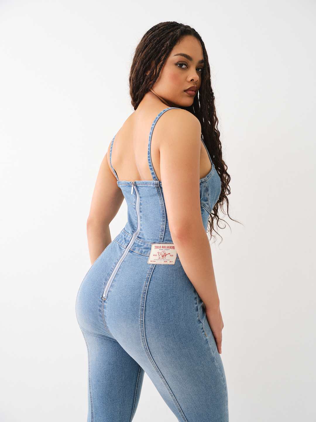 Sexy Denim Fitted Jumpsuit