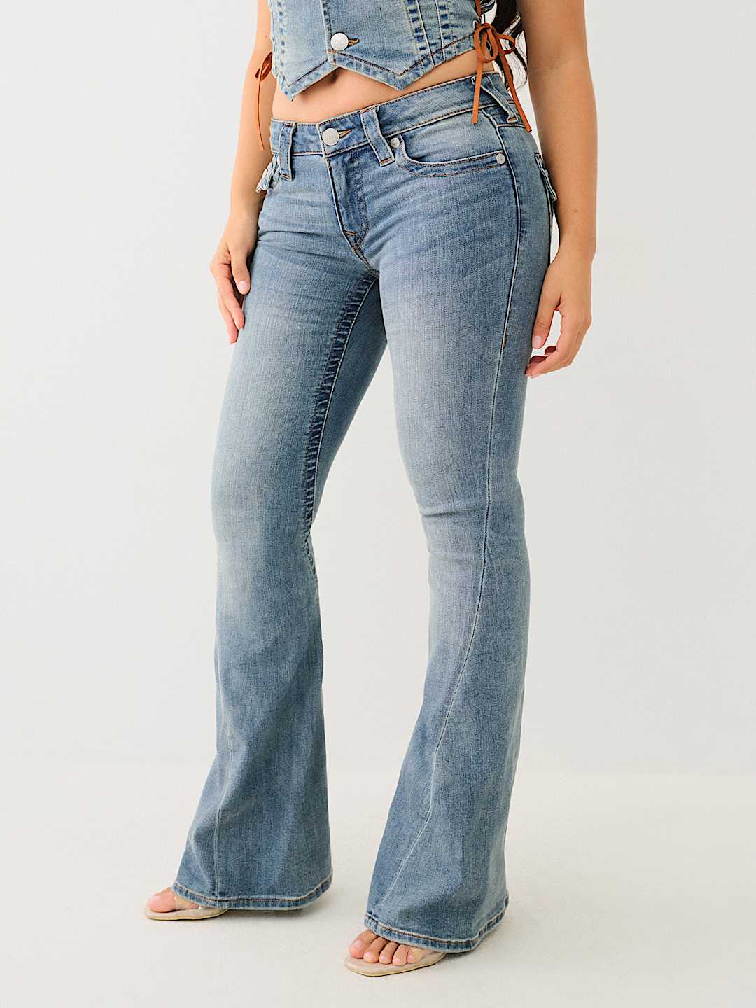 True Religion Low Rise Flare Jeans