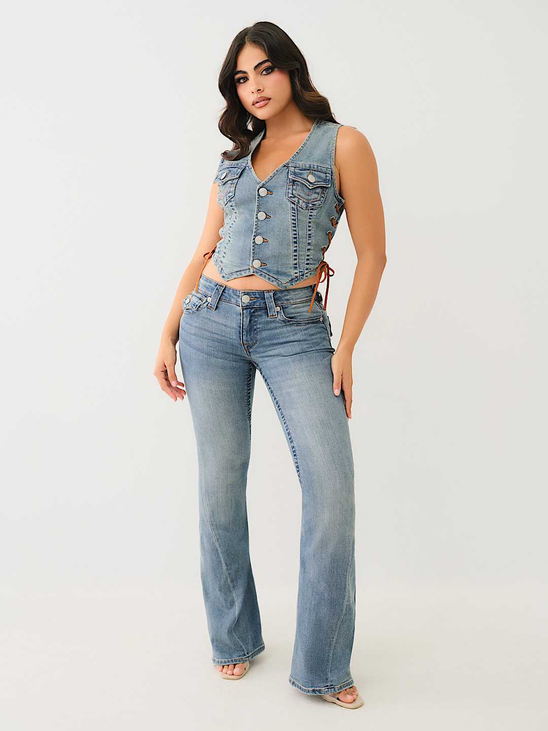 True Religion Low Rise Flare Jeans